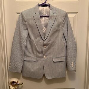 IZOD youth boys size 16 blue pin strip blazer.